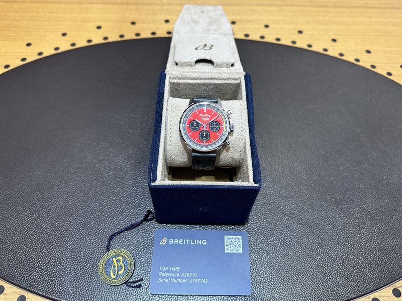Breitling Top Time A25310 - Red Baton Dial & Leather Strap
